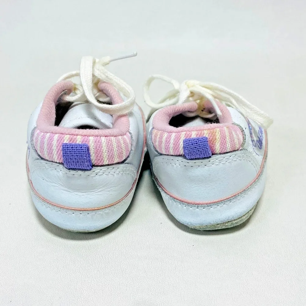 VTG Oshkosh B'gosh Baby Butterfly Crib Shoes Sz 0 Girls Sneakers Newborn 80s 90s